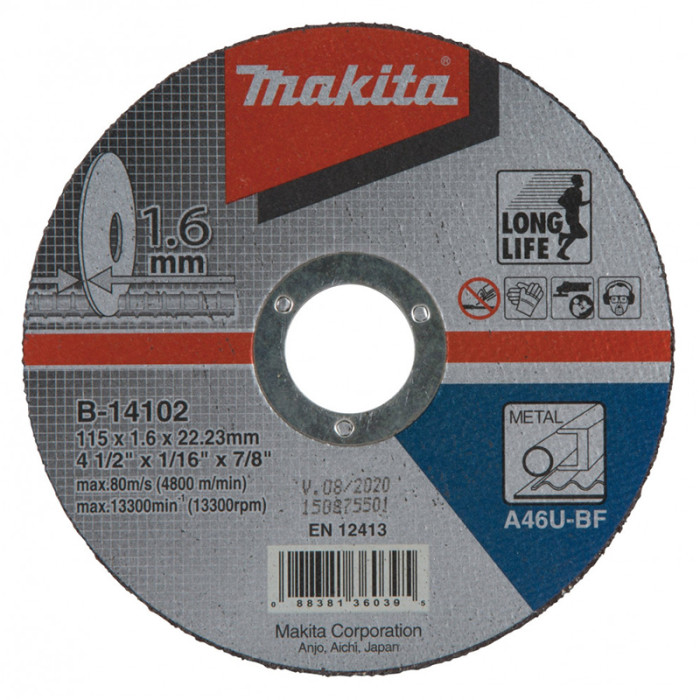 MAKITA KOTÚČ REZNÝ/ŽELEZO D115/1.6/22.2MM