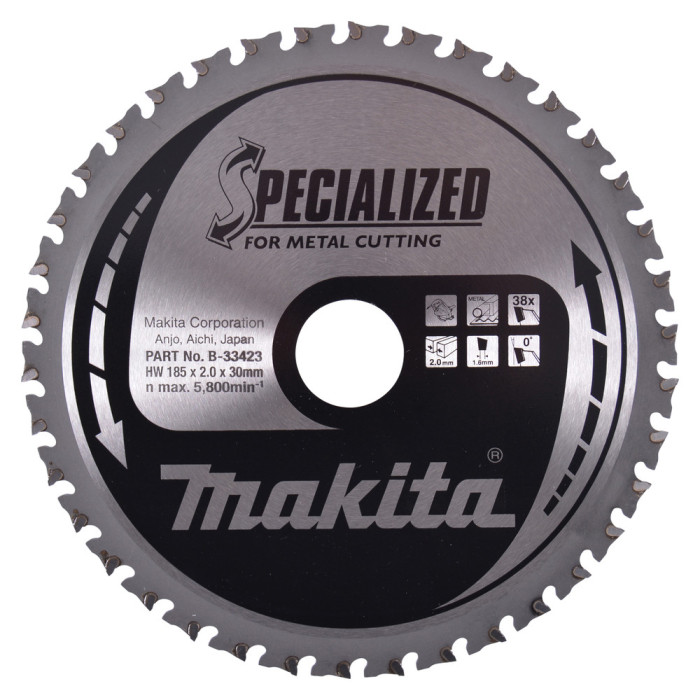 MAKITA KOTÚČ PÍLOVÝ NA KOV, D185/30MM, 38Z, B-33423