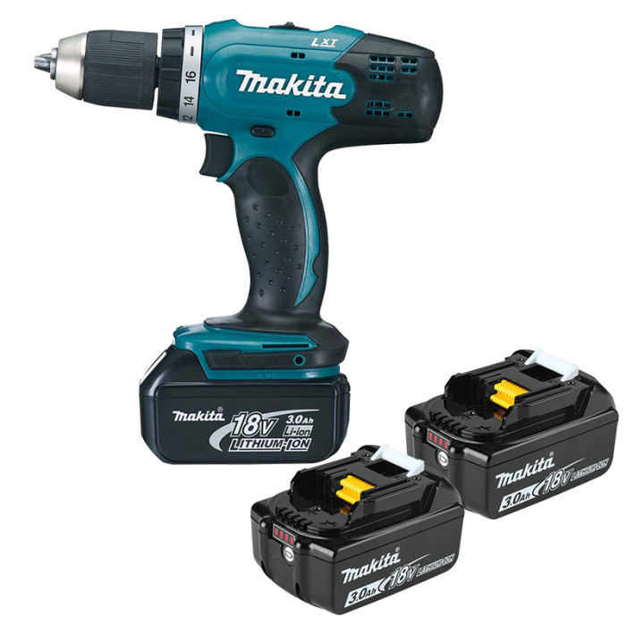 MAKITA SKRUTKOVAČ AKUMULÁTOROVÝ  VŔTACÍ DDF453RFE 18V 3AH