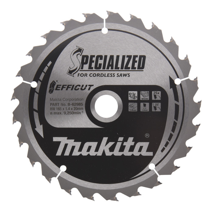 MAKITA KOTÚČ PÍLOVÝ EFFICUT 165/20MM 25Z B-62985