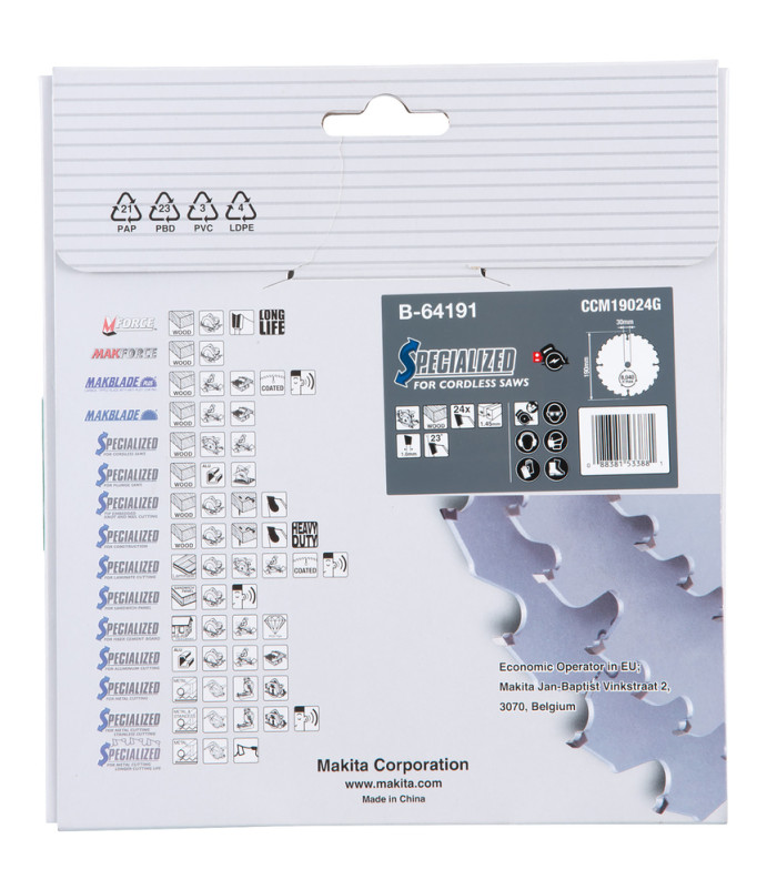 MAKITA KOTÚČ PÍLOVÝ EFFICUT 190/30MM 24Z B-64191