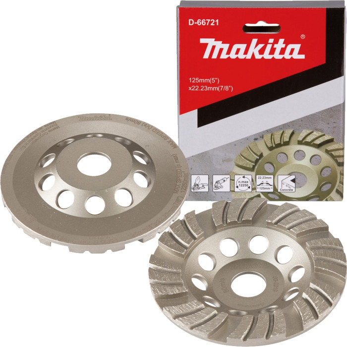 MAKITA KOTÚČ BRÚSNY/BETÓN D125/22MM TURBO