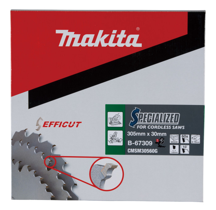 MAKITA KOTÚČ PÍLOVÝ EFFICUT 305/30MM 60Z B-67309