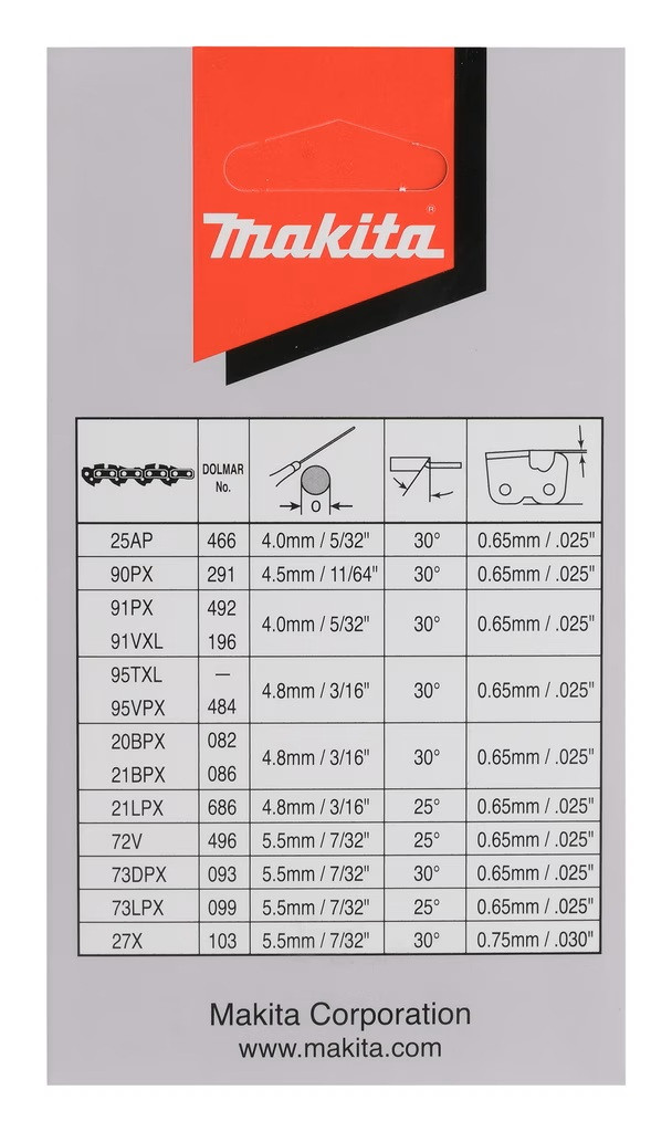 MAKITA REŤAZ PILOVÁ 45CM 1,1MM 70 ČLÁNKOV 191X04-8