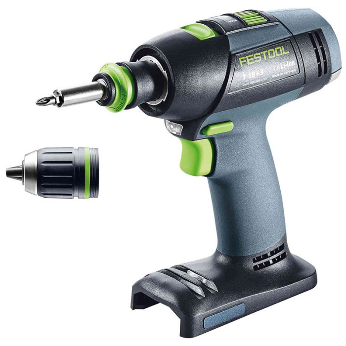 FESTOOL SKRUTKOVAČ AKUMULÁTOROVÝ VŔTACÍ T 18 + 3  BASIC - 4,0  577051