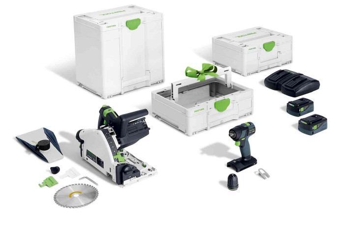 FESTOOL SADA NA REZANIE A VŔTANIE AKUMULÁTOROVÉ KOMBO TSC55K TXS18 TBM137 578024