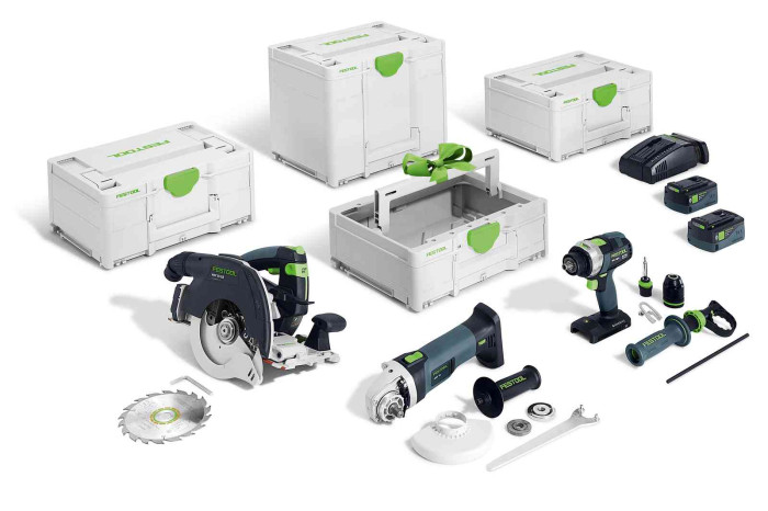 FESTOOL SADA PRE DREVOSTAVBY AKUMULÁTOROVÉ KOMBO HKC55 TPC18 AGC18 TBM137 578025