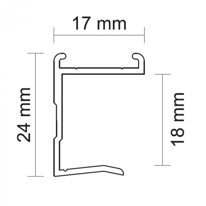 ÚCHYTKA CLASSIC 18/P,18MM,250CM,SVETLÝ BRONZ