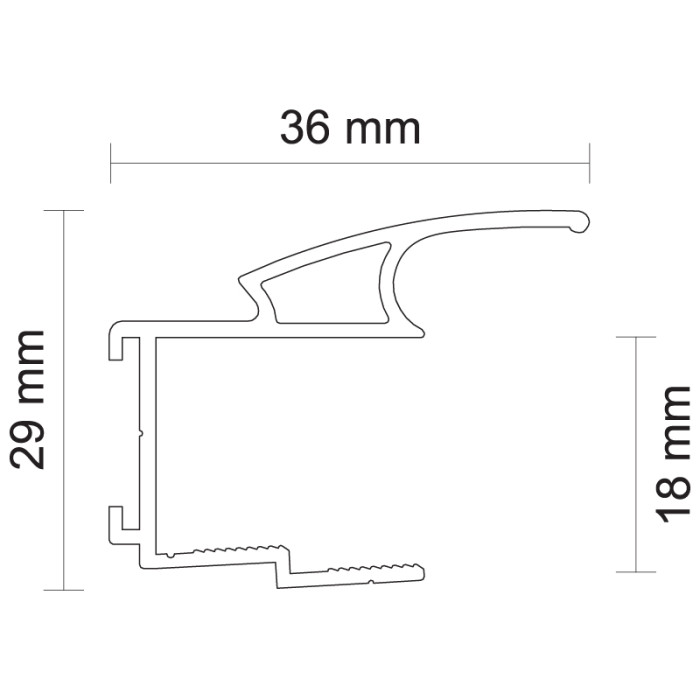 ALUPROFIL ÚCHYTKA WESTA BIS 18/P 270CM BIELA