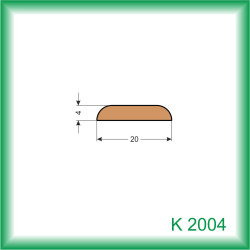 LIŠTA DREVENÁ KRYCIA PLOCHÁ K2004 010 2.5M