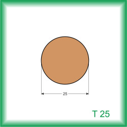 LIŠTA DREVENÁ KRUHOVÁ T25 014 2.5M