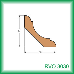 LIŠTA DREVENÁ VNÚTORNÁ ROHOVÁ OZD RVO3030 058 2.5M