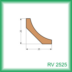 LIŠTA DREVENÁ VNÚTORNÁ ROHOVÁ RV2525 059 2.5M