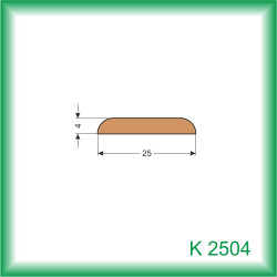 LIŠTA DREVENÁ KRYCIA PLOCHÁ K2504 064 2.5M