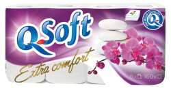 QSOFT PAPIER TOALETNÝ, EXTRA COMFORT, 4 - VRSTVOVÝ, 8KS, 160 ÚTRŽKOV