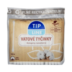 TIP LINE TYČINKY VATOVÉ BIO SÁČOK 160KS