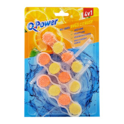 QPOWER ZÁVES NA WC SVIEŽI CITRUS 3KS