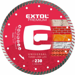 EXTOL KOTÚČ REZNÝ DIAMANTOVÝ TURBO LL 230/22.2MM