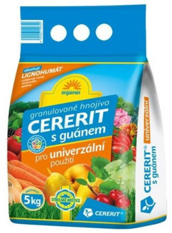 ORGAMIN HNOJIVO GRANULOVANÉ CERERIT S GUÁNOM 5KG PRE UNIVERZÁLNE POUŽITIE