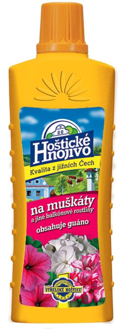 HOŠTICKÉ HNOJIVO NA MUŠKÁTY A INÉ BALKÓNOVÉ RASTLINY  500ML