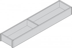 BLUM ZC7S550RH1 AMBIA-LINE DREVENÝ DIZAJN - RÁM E02G ŠEDÝ 550MM