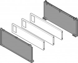 BLUM ZC7B0200S AMBIA-LINE SADA NA FLAŠE SVETLO ŠEDÁ