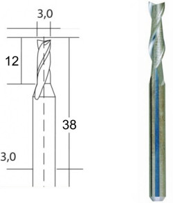 PROXON FRÉZA TVRDOKOVÁ ŠPIRÁLOVÁ MULTI 3MM 28761P