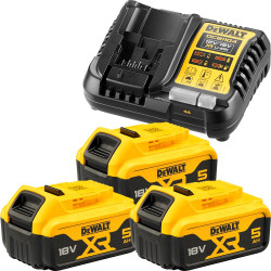 DEWALT NABÍJAČKA SLIM XR PLUS AKUMULÁTOR 3x 5,0 AH 18V DCB1104P3