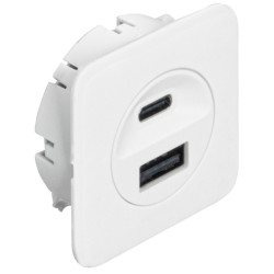 HÄFELE LED NABÍJACIA JEDNOTKA 24V 1 X USB-A + 1 X USB-C BIELA 833.73.829