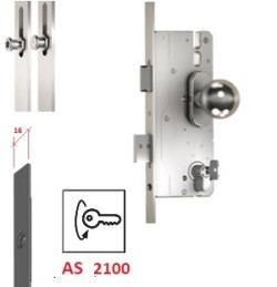 KFV-ZÁMOK, AS-2100, F16-45-92-8-R3, 2MM USTUPENÁ STRELKA