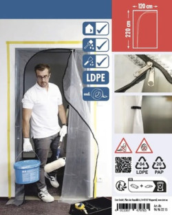 FÓLIA KRYCIA NA OCHRANU DVERÍ LDPE TYP L 220/120CM